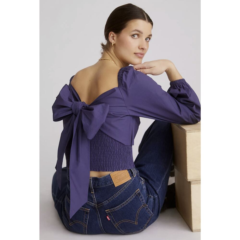 NEW Anthropologie Sunday In Brooklyn Back Bow-Tie Blouse - Small
